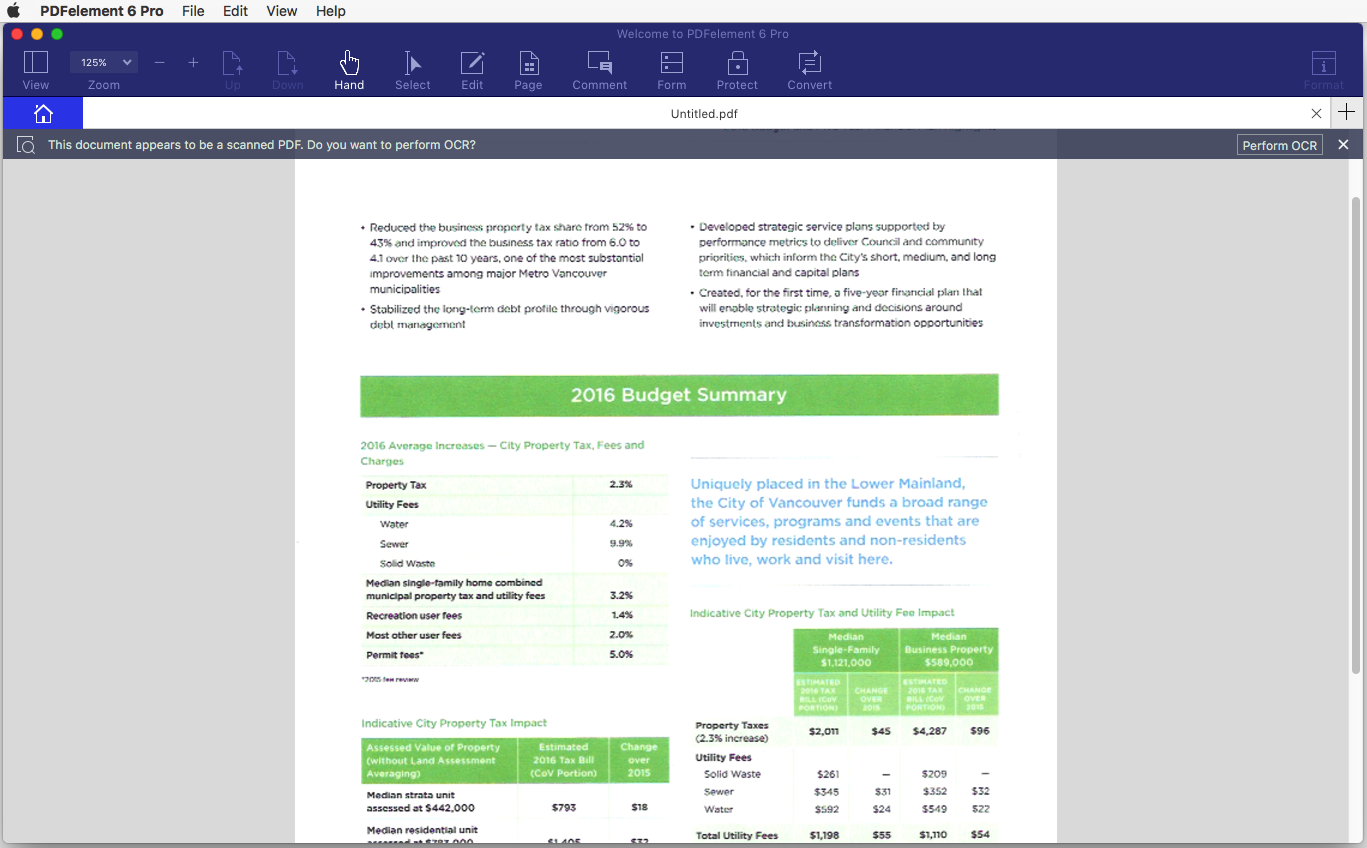 编辑或保存创建后的PDF文件